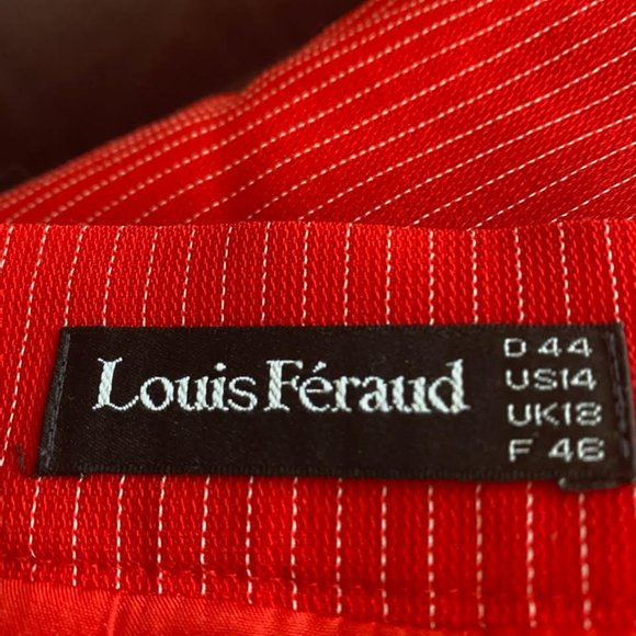 EXQUISITE QUALITY LOUIS FERAUD PINSTRIPE SKIRT SIZE 14 - Picture 5 of 5